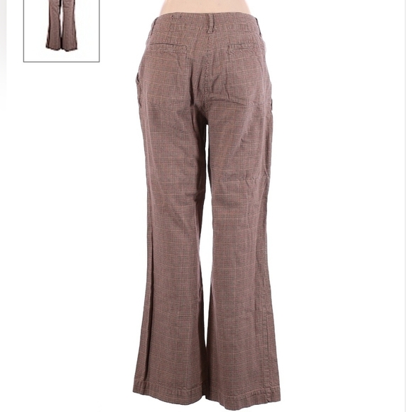St. John's Bay 100% Cotton Brown Houndstooth Dress Pants Women's Size 12 EUC - Picture 2 of 8